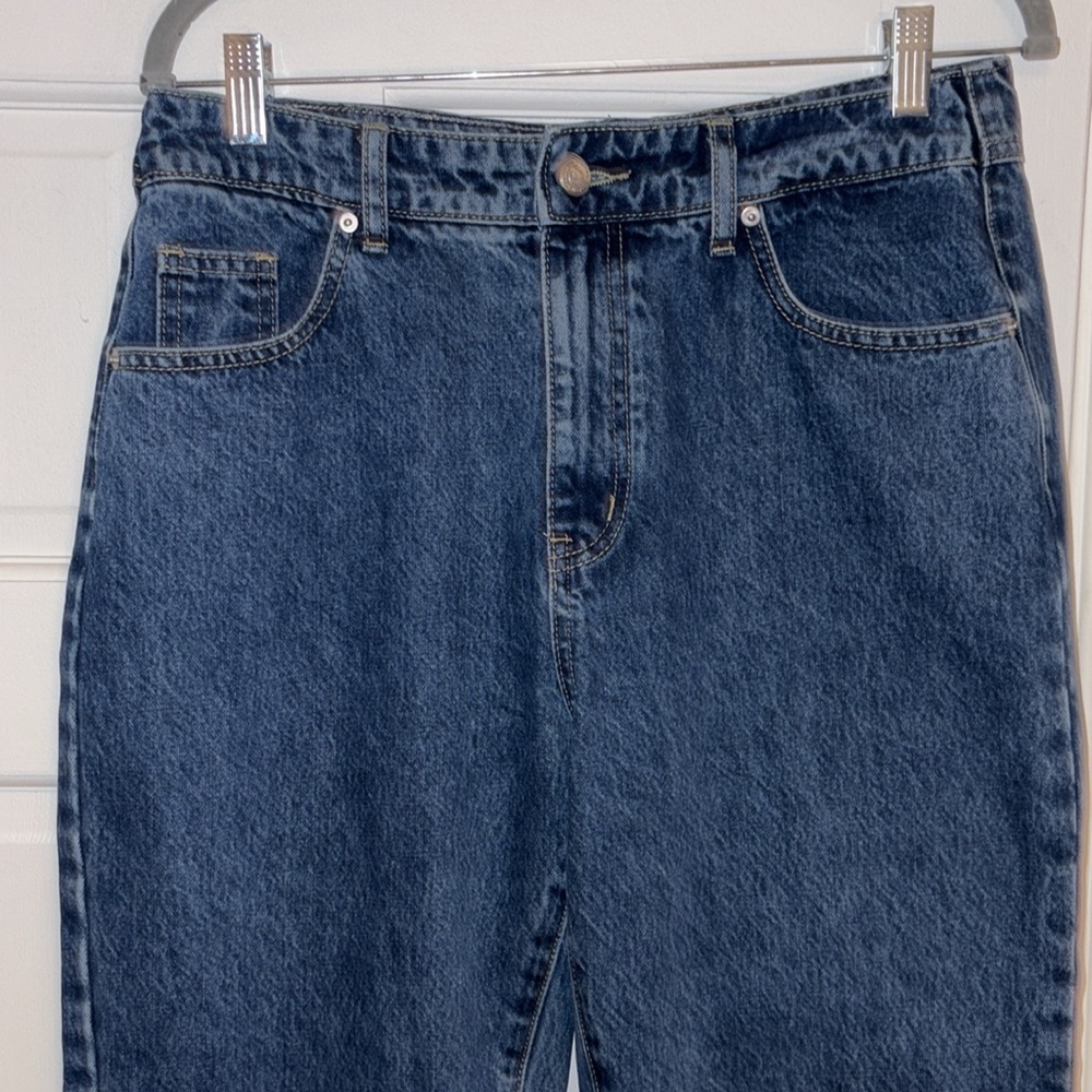 Princess Polly Gyoke Hi Rise Straight Leg Jeans Size 8 Dark Wash - Picture 6 of 15